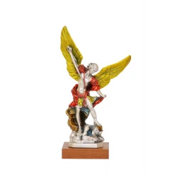 Figura-statuetka Św.Michała Archanioła z metalu 22 cm.Wersja Lux kolor